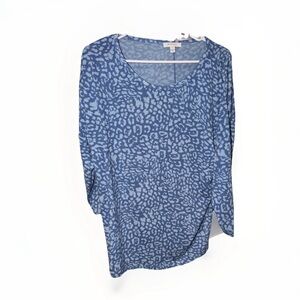 Blue Patterned Women's Top